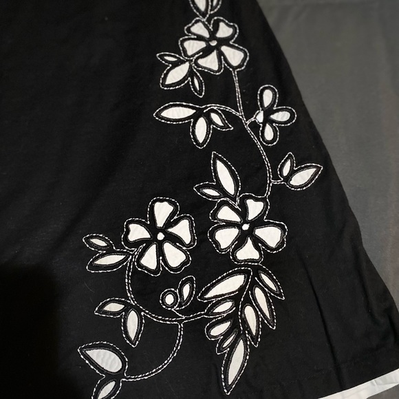 NWOT Talbots midi skirt blue w/ white slip under - Picture 4 of 8